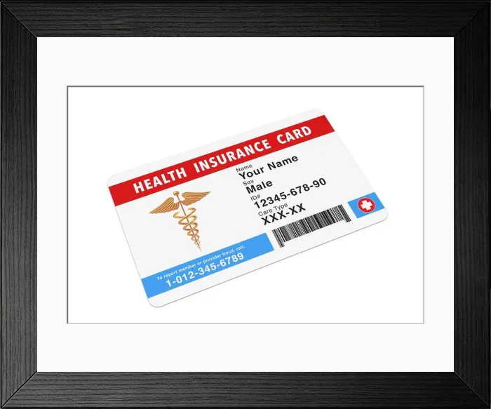 Framed Print : Health Insurance Medical Card Concept on a white background. 3d Rendering Framed Print : Health Insurance Medical Card Concept on a white background. 3d Rendering