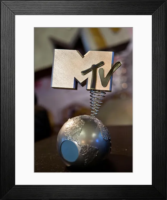 Framed Print : The trophy of the MTV Europe Music Awards EMA is pictured during a press conference at the Roemer historical city hall Framed Print : The trophy of the MTV Europe Music Awards EMA is pictured during a press conference at the Roemer historical city hall