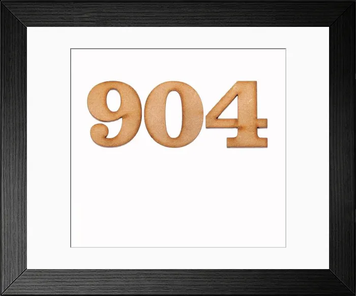 Framed Print : Number 904 - Piece of wood isolated on white background Framed Print : Number 904 - Piece of wood isolated on white background