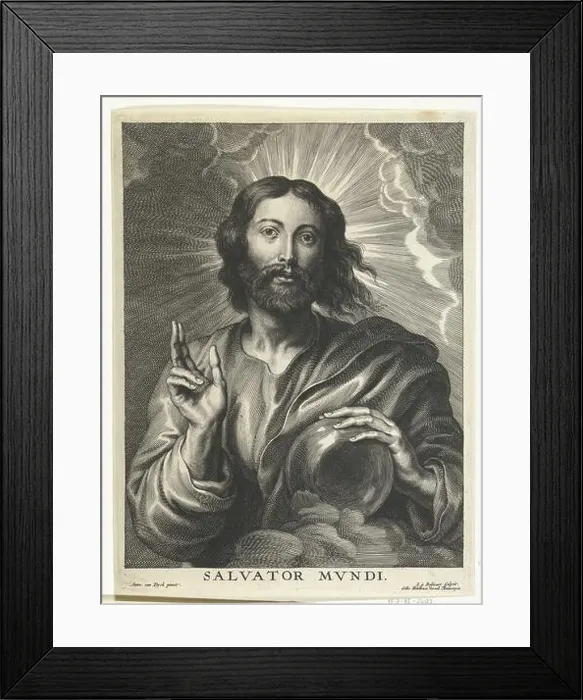 Framed Print : Christ as Salvator Mundi, Schelte Adamsz Framed Print : Christ as Salvator Mundi, Schelte Adamsz