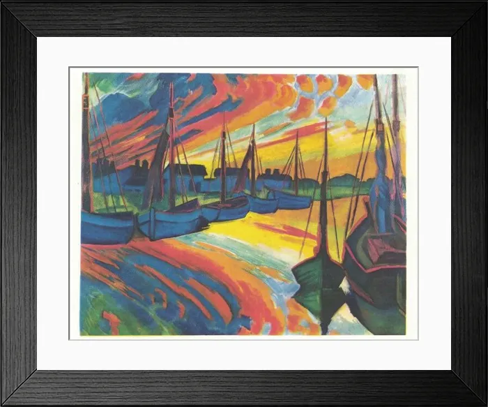Framed Print : Max Pechstein, Port of Leba (Hafen von Leba) Framed Print : Max Pechstein, Port of Leba (Hafen von Leba)