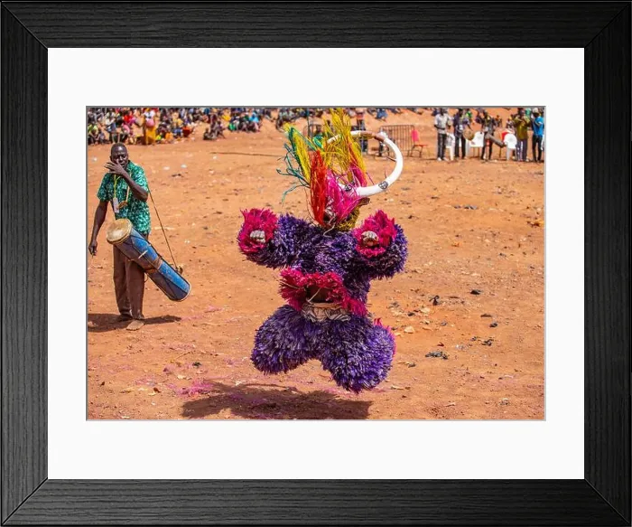 Framed Print : Masks Dance at Festima Festival in Dedougou, Burkina Faso Framed Print : Masks Dance at Festima Festival in Dedougou, Burkina Faso