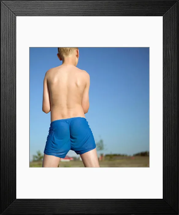 Framed Print : Boy with wet shorts Framed Print : Boy with wet shorts