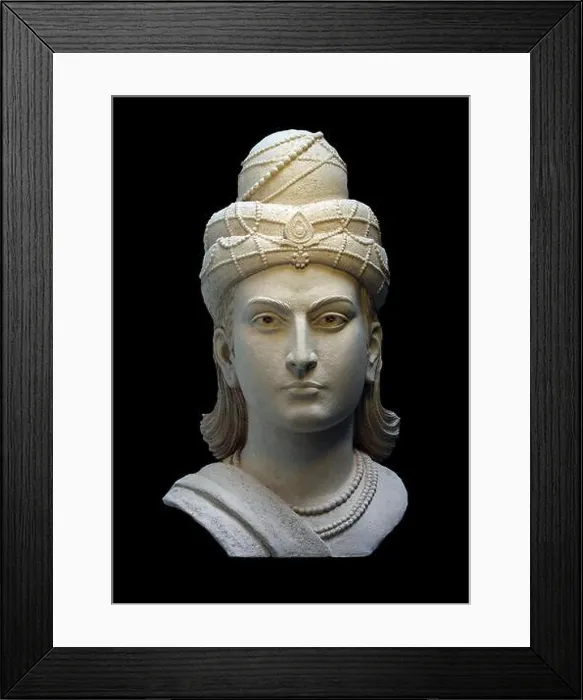 Framed Print : Emperor Ashoka the Great. Museum: PRIVATE COLLECTION. Author: Leonov, Alexei
