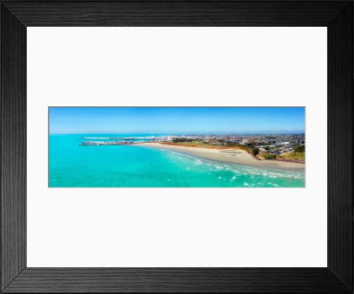 Framed Print : Waterfront of Timaru town on Pacific coaast of New Zealand South Island - aerial panorama of port Framed Print : Waterfront of Timaru town on Pacific coaast of New Zealand South Island - aerial panorama of port