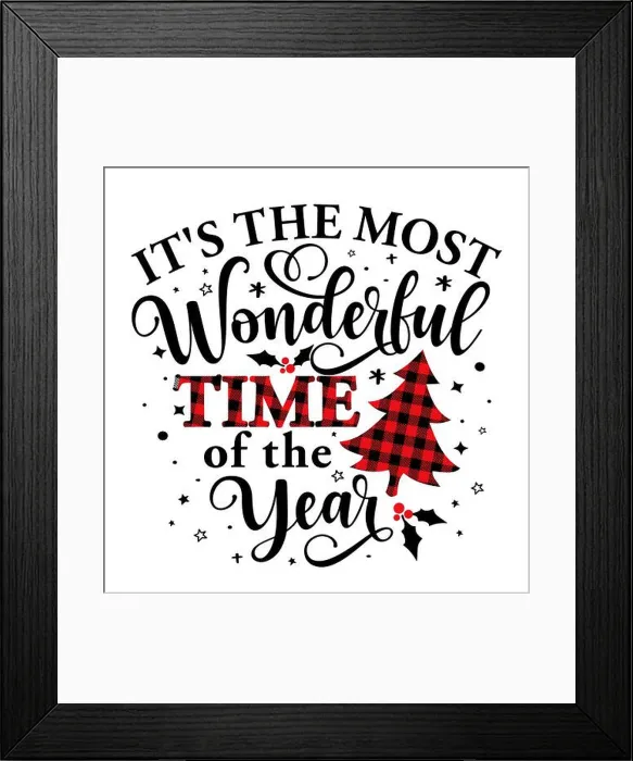 Framed Print : It is the most Wonderful Time of the Year - Calligraphy phrase for Christmas Framed Print : It is the most Wonderful Time of the Year - Calligraphy phrase for Christmas