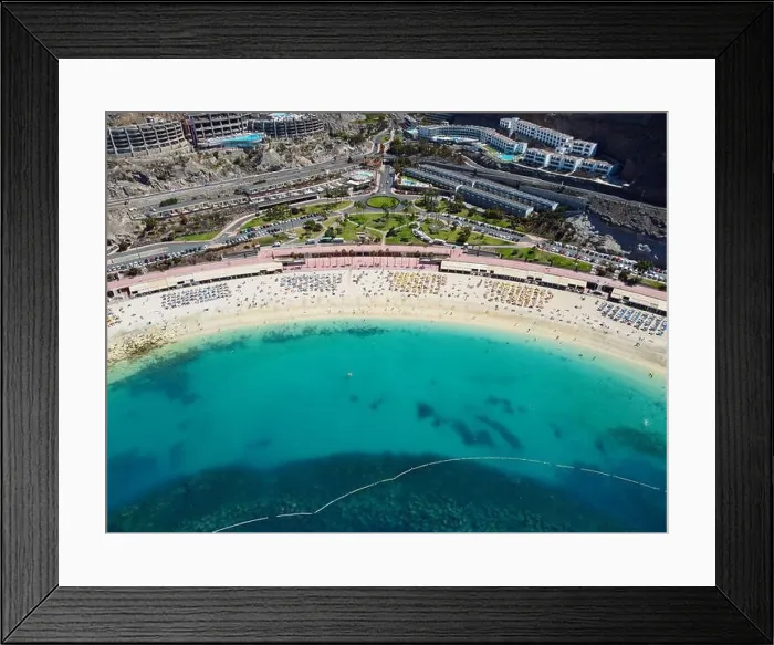 Framed Print : Aerial drone photo. Playa de Amadores Framed Print : Aerial drone photo. Playa de Amadores