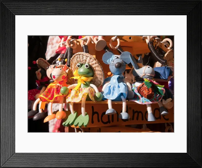 Framed Print : Wooden toys in Nerja Spain Framed Print : Wooden toys in Nerja Spain