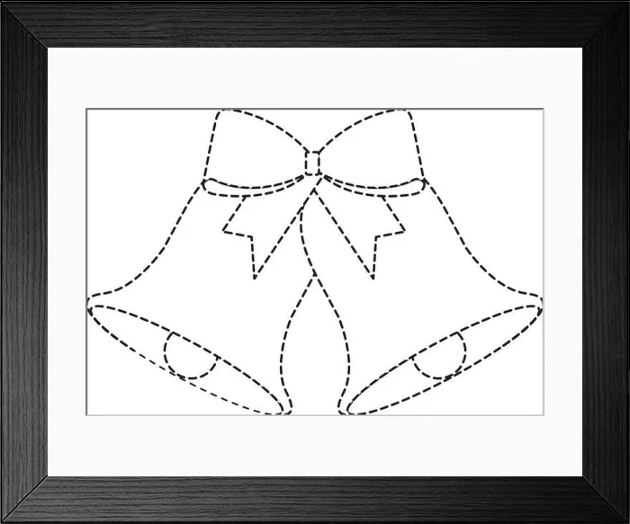 Framed Print : christmas bells with red bow decoration Framed Print : christmas bells with red bow decoration