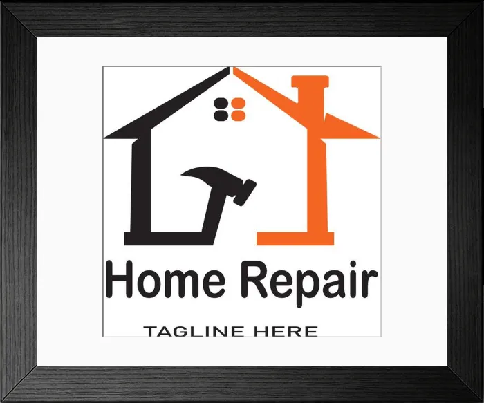 Framed Print : Home Repair logo template vector icon design Framed Print : Home Repair logo template vector icon design