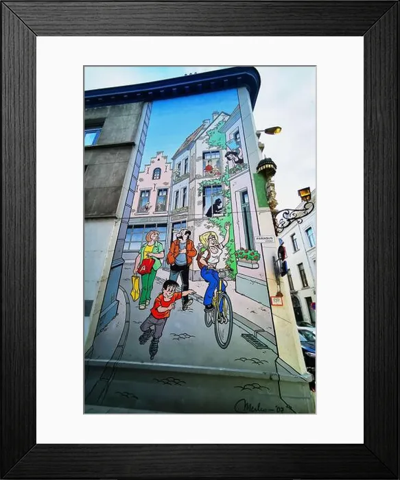 Framed Print : Kiekeboe by Merho street mural in Antwerp, Belgium Framed Print : Kiekeboe by Merho street mural in Antwerp, Belgium