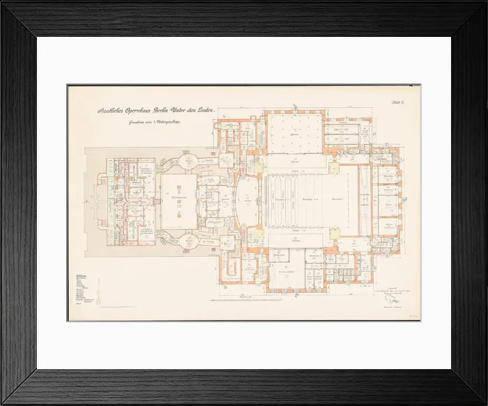 Framed Print : Fürstenau Eduard (1862-1938), State Opera in Berlin Framed Print : Fürstenau Eduard (1862-1938), State Opera in Berlin