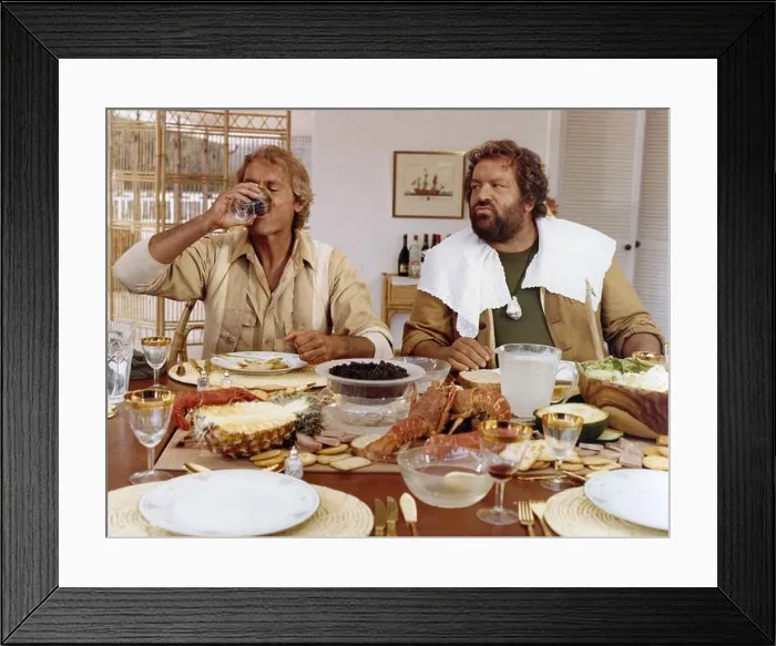Framed Print : Io sto con gli ippopotami I'm for the Hippopotamus Year: 1979 Italy Director : Itano Zingarelli Terence Hill Framed Print : Io sto con gli ippopotami I'm for the Hippopotamus Year: 1979 Italy Director : Itano Zingarelli Terence Hill