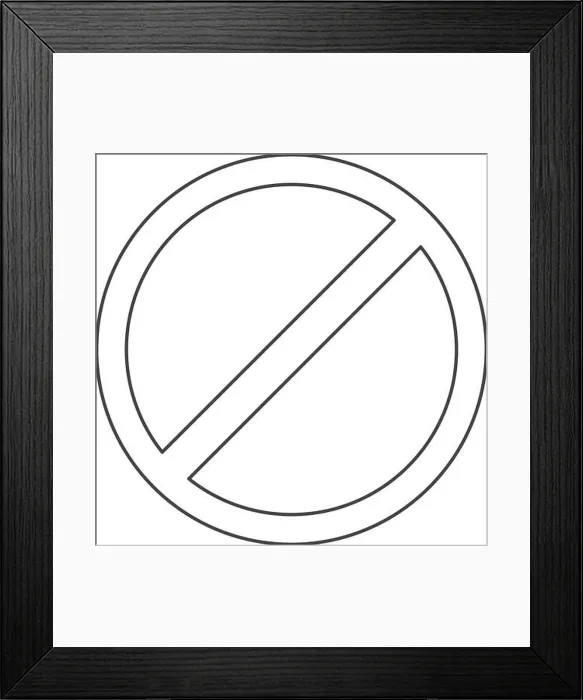 Framed Print : restriction sign icon Framed Print : restriction sign icon