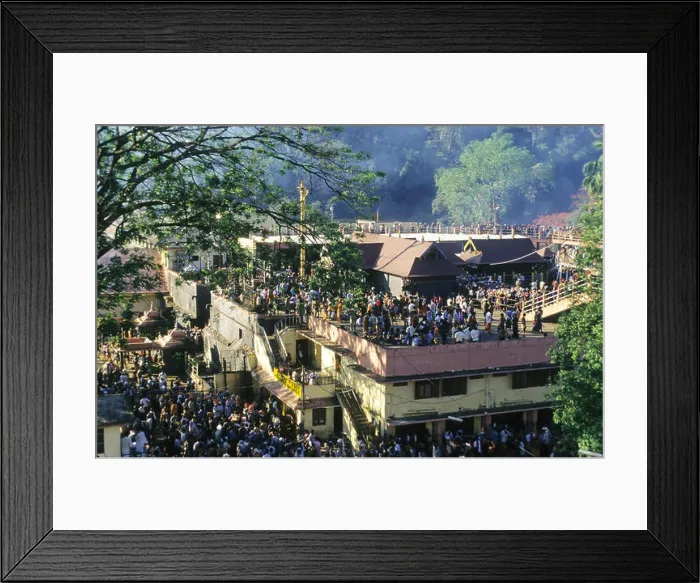 Framed Print : view of lord ayyappa temple in sabarimala, kerala, india