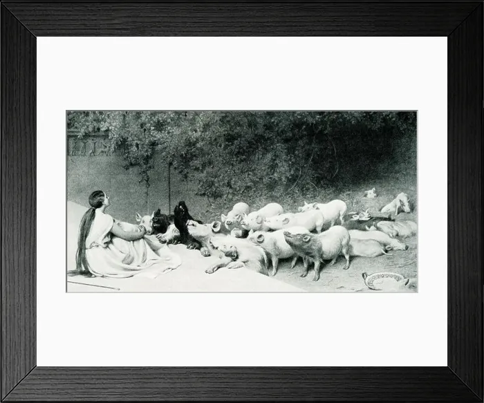 Framed Print : This painting, titled Circe and the Friends of Ulysses Framed Print : This painting, titled Circe and the Friends of Ulysses