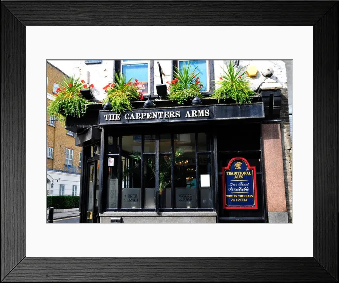 Framed Print : Exterior of The Carpenters Arms Pub, Cheshire Street, London Framed Print : Exterior of The Carpenters Arms Pub, Cheshire Street, London