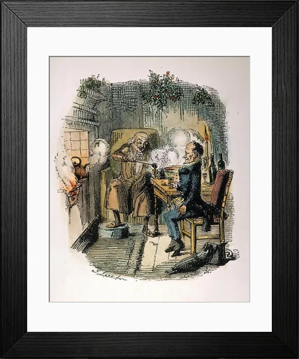 Framed Print : DICKENS: A CHRISTMAS CAROL. / nEbenezer Scrooge and Bob Cratchit Framed Print : DICKENS: A CHRISTMAS CAROL. / nEbenezer Scrooge and Bob Cratchit