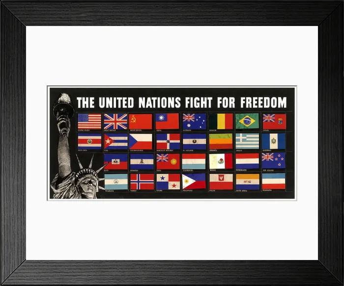 Framed Print : World War Two American propaganda poster US Army 1942