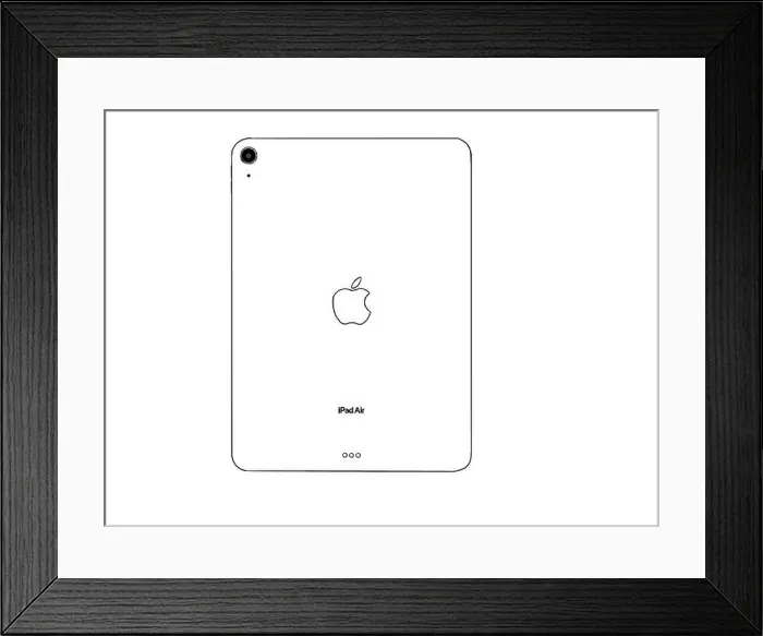 Framed Print : Apple IPad Air Graphik style Framed Print : Apple IPad Air Graphik style