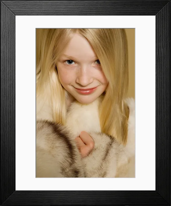 Framed Print : Girl in a fur coat Framed Print : Girl in a fur coat