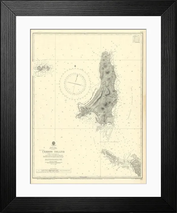 Framed Print : Cerros Island Isla Cedros Baja California Mexico ADMIRALTY chart 1861 (1943) map Framed Print : Cerros Island Isla Cedros Baja California Mexico ADMIRALTY chart 1861 (1943) map