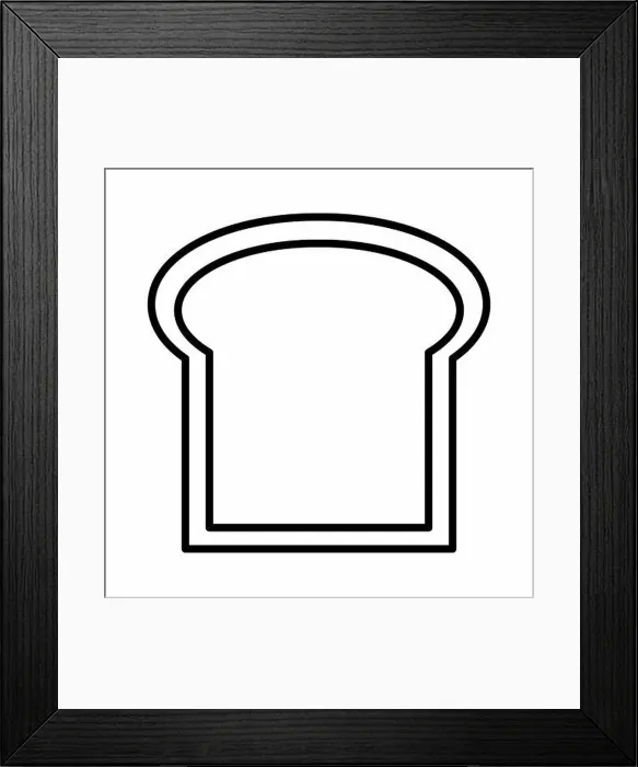 Framed Print : Icon Vector of Toast - Line Style - Simple illustration Framed Print : Icon Vector of Toast - Line Style - Simple illustration