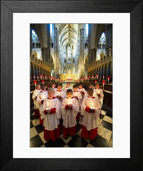 Framed Print : Westminster Abbey.Pic Shows Choir boys from Westminster Abbey rehearsing ahead of the Christmas events Framed Print : Westminster Abbey.Pic Shows Choir boys from Westminster Abbey rehearsing ahead of the Christmas events