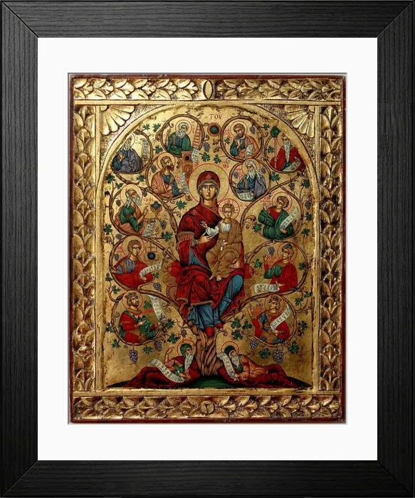 Framed Print : The Tree of Jesse (The Holy Tree). Artist: Anonymous Framed Print : The Tree of Jesse (The Holy Tree). Artist: Anonymous