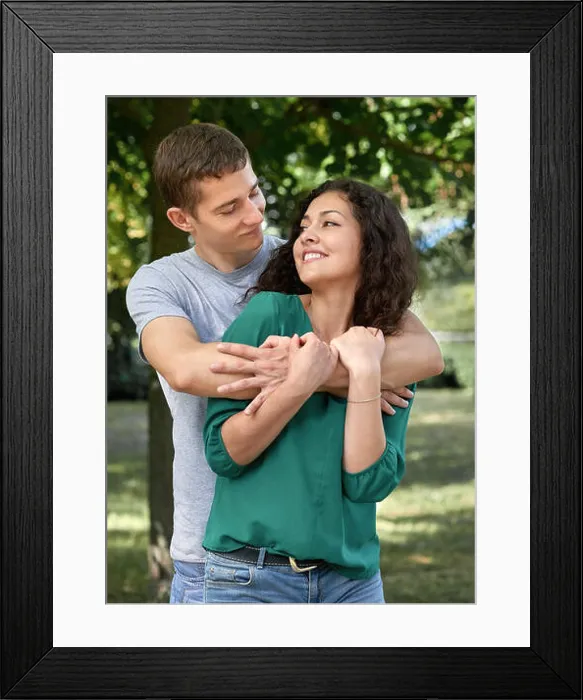 Framed Print : Romantic couple posing in city park, summer season, lovers boy and girl Framed Print : Romantic couple posing in city park, summer season, lovers boy and girl