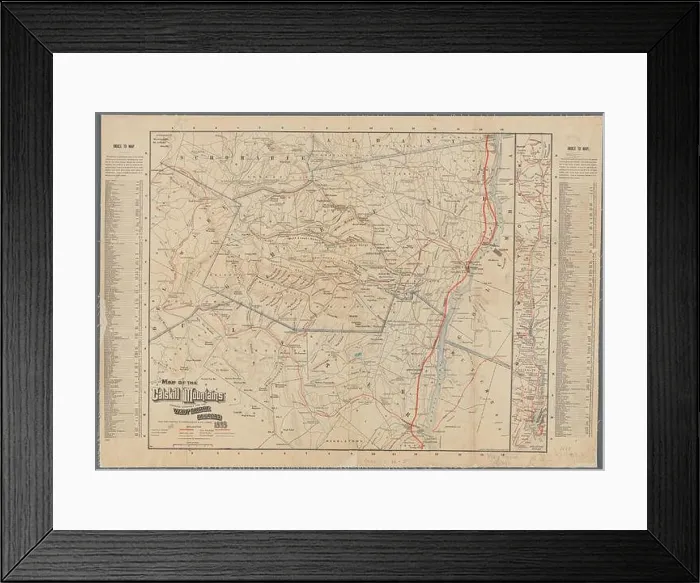 Framed Print : Map of the Catskill Mountains: prepared expressly for the West Shore Railroad Cartographic Framed Print : Map of the Catskill Mountains: prepared expressly for the West Shore Railroad Cartographic