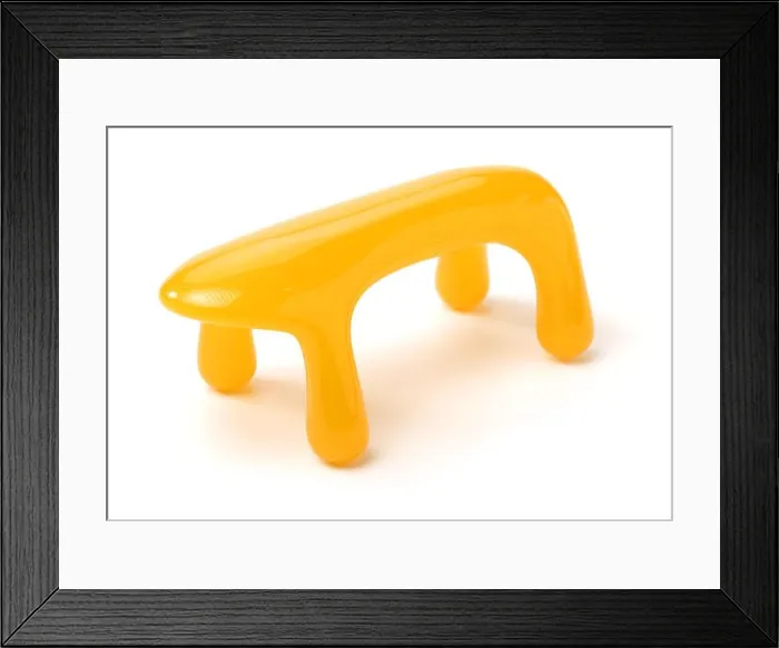 Framed Print : Plastic massage tool isolated on white background Framed Print : Plastic massage tool isolated on white background