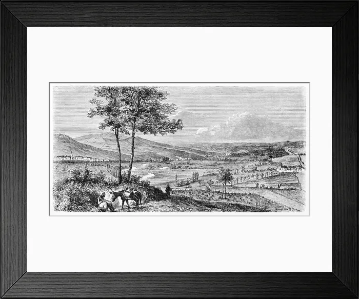 Framed Print : Large lost on the horizon view of Marne vineyards landscape from Mont-Bernon Framed Print : Large lost on the horizon view of Marne vineyards landscape from Mont-Bernon