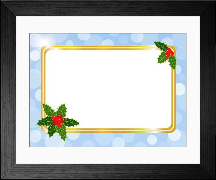 Framed Print : Christmas card frame design template with blank space for your text Framed Print : Christmas card frame design template with blank space for your text