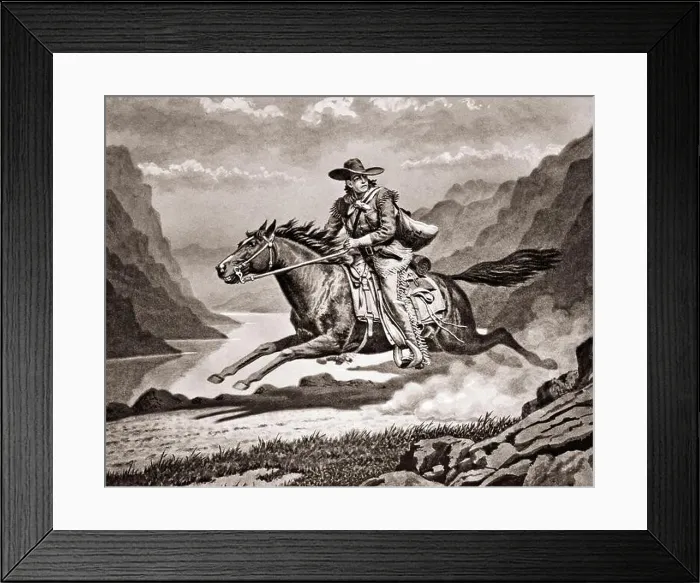Framed Print : 1860s PONY EXPRESS RIDER MAIL MESSAGE DELIVERY FROM ST Framed Print : 1860s PONY EXPRESS RIDER MAIL MESSAGE DELIVERY FROM ST