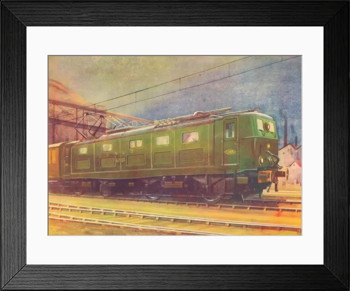 Framed Print : New Electric Locomotive, L.N.E.R. leaving Manchester London Road Station, 1940 Framed Print : New Electric Locomotive, L.N.E.R. leaving Manchester London Road Station, 1940