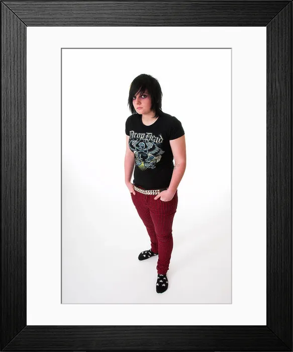 Framed Print : Emo Goth Teenage Girl Framed Print : Emo Goth Teenage Girl
