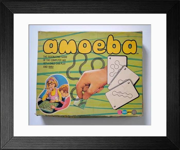 Framed Print : Vintage Amoeba Card Game Framed Print : Vintage Amoeba Card Game