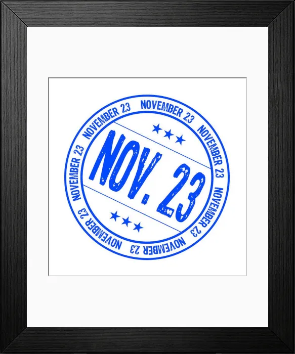 Framed Print : isolated november rubber stamp blue isolated illustration circle day during the Framed Print : isolated november rubber stamp blue isolated illustration circle day during the