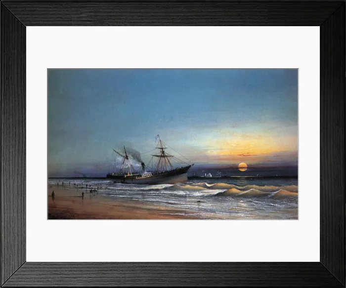 Framed Print : The Blockade Runner Ashore Framed Print : The Blockade Runner Ashore