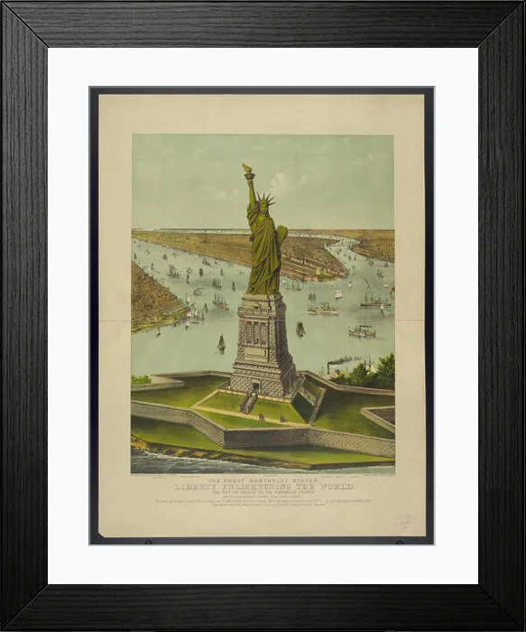 Framed Print : 1640 The great Bartholdi statue Framed Print : 1640 The great Bartholdi statue
