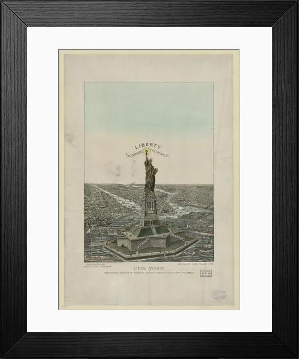 Framed Print : New York. Bartholdi Statue of Liberty, erected on Bedloe's Island, in New York Harbor Framed Print : New York. Bartholdi Statue of Liberty, erected on Bedloe's Island, in New York Harbor
