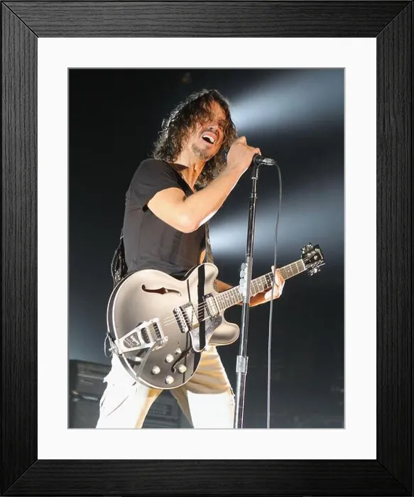 Framed Print : London, UK. 18th September 2013. Chris Cornell of Soundgarden performs on stage at Brixton Academy in London. UK Framed Print : London, UK. 18th September 2013. Chris Cornell of Soundgarden performs on stage at Brixton Academy in London. UK