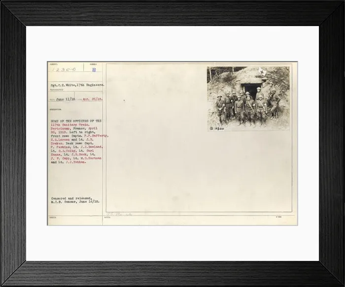 Framed Print : Some of the officers of the 117th Sanitary Train Framed Print : Some of the officers of the 117th Sanitary Train