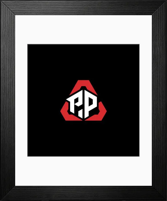 Framed Print : PP initial logo modern and futuristic concept for esport or gaming logo Framed Print : PP initial logo modern and futuristic concept for esport or gaming logo