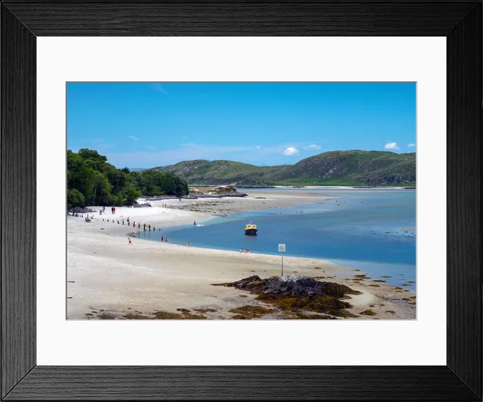 Framed Print : The white sands of Morar, near Mallaig, Scotland during a heatwave, July 2018 Framed Print : The white sands of Morar, near Mallaig, Scotland during a heatwave, July 2018