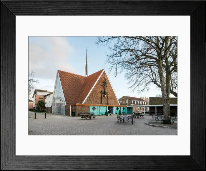 Framed Print : Chapel of the Ascension, University of Chichester, Chichester, West Sussex, 2015 Artist: Steven Baker Framed Print : Chapel of the Ascension, University of Chichester, Chichester, West Sussex, 2015 Artist: Steven Baker
