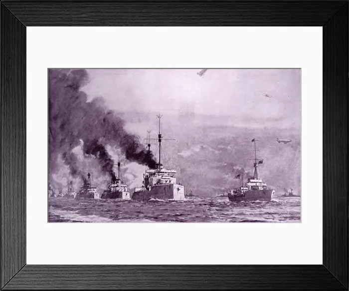 Framed Print : The German fleet en route to Scapa Flow In 1918 Framed Print : The German fleet en route to Scapa Flow In 1918