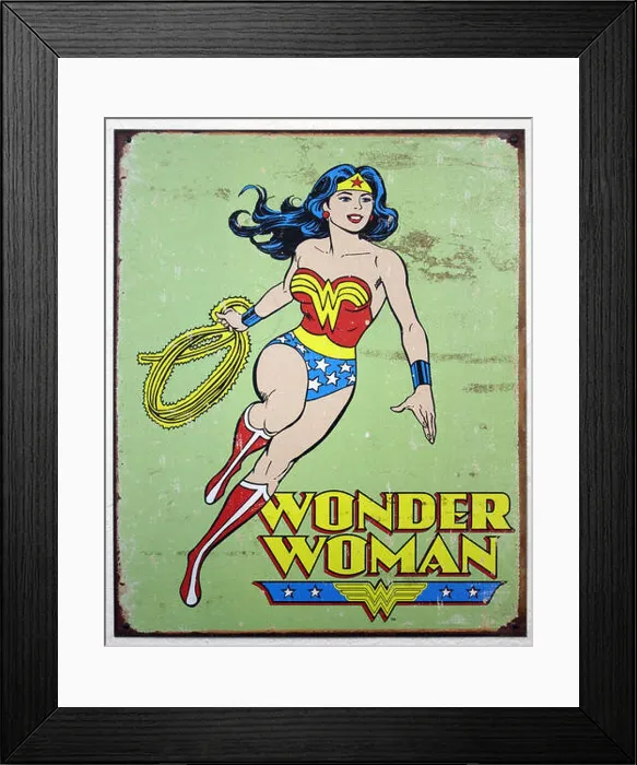 Framed Print : Wonder Woman Wall Plaque Framed Print : Wonder Woman Wall Plaque
