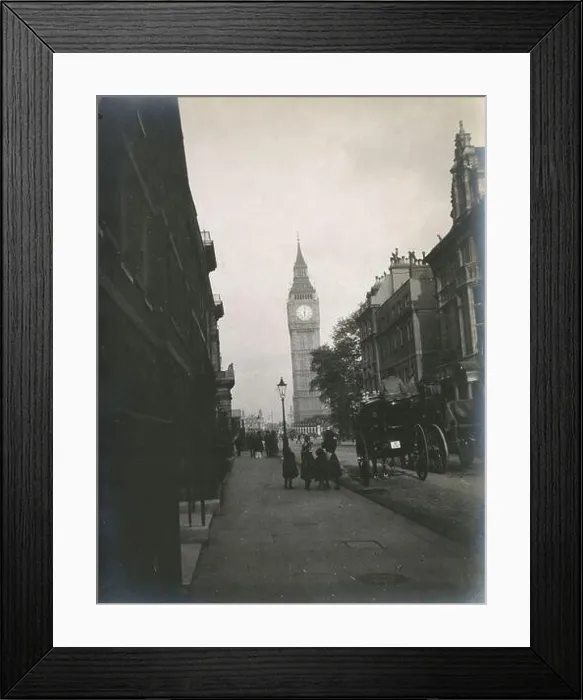 Framed Print : Antique c1900 photograph, Big Ben (Elizabeth Tower) from Great George Street in London Framed Print : Antique c1900 photograph, Big Ben (Elizabeth Tower) from Great George Street in London